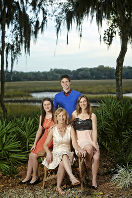 family portrait outdoors