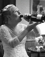 Another bride hits the bottle!